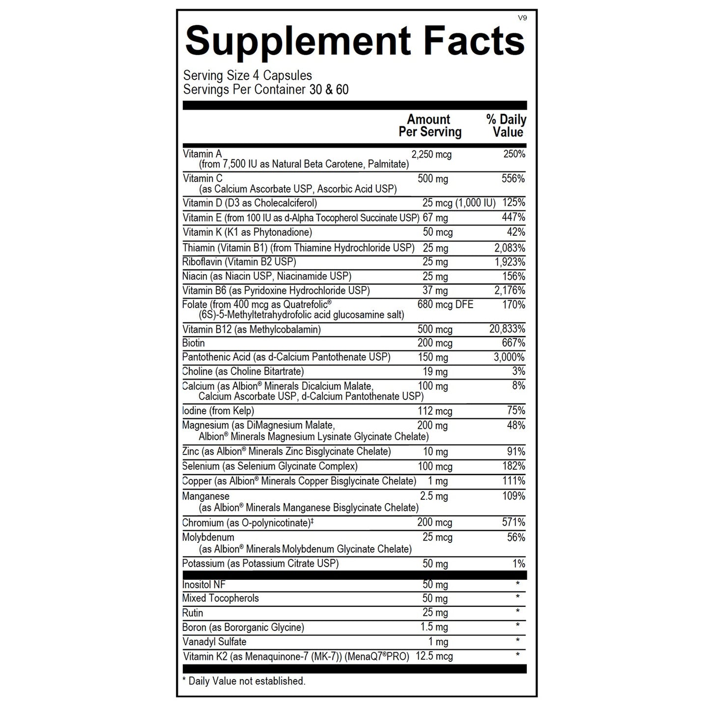 Alpha Vitamin: The Alpha in Nutrition with Triple Absorption Technology. Supplement Facts