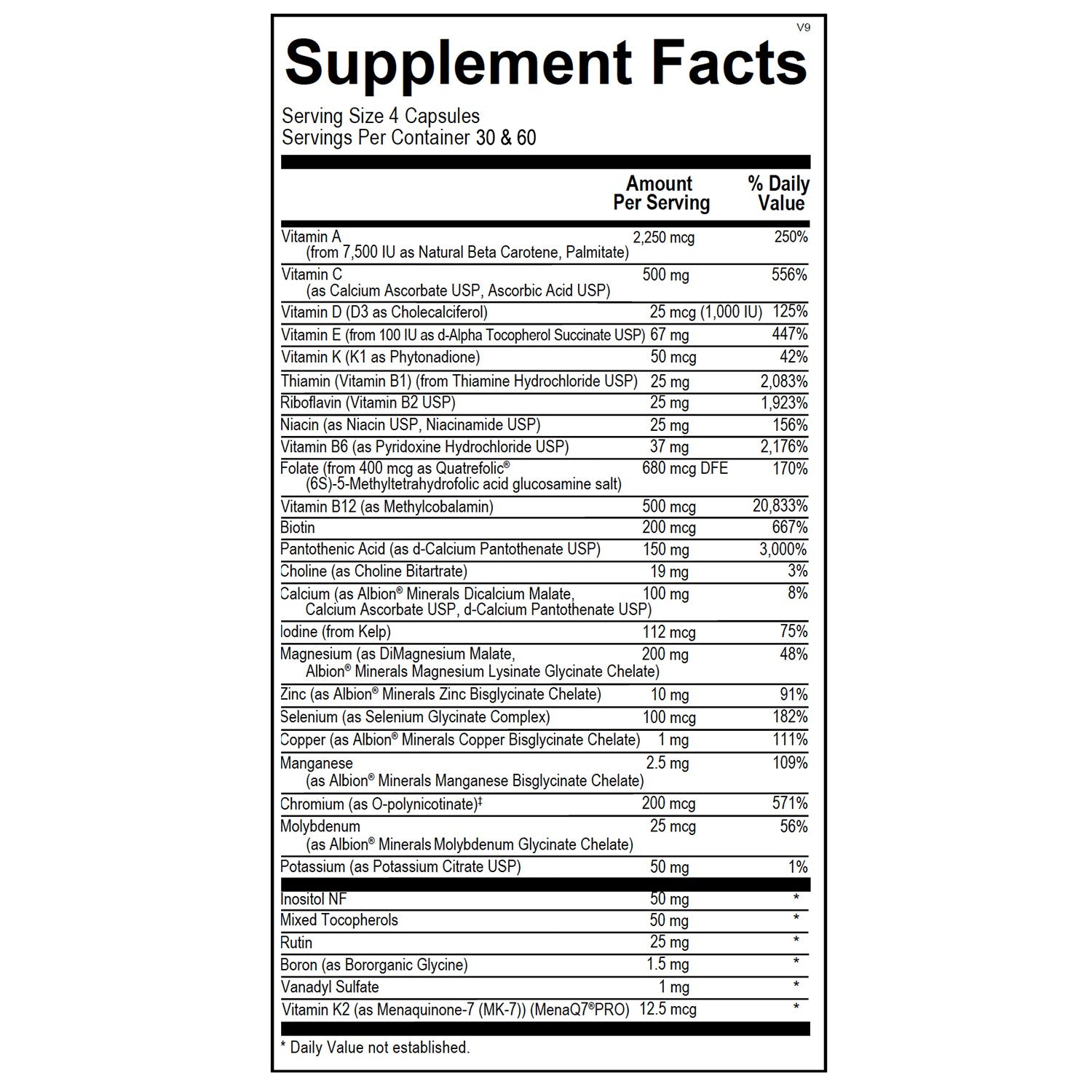 Alpha Vitamin: The Alpha in Nutrition with Triple Absorption Technology. Supplement Facts