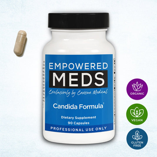 Candida Formula bottle by Envision Medical and Empowered Meds