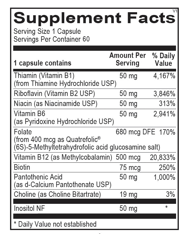 Supplement Facts for Methyl B Blend by Empowered Meds